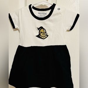 UCF Knights baby girl onesie! (built-in skirt covers the bottom of the onesie)🖤